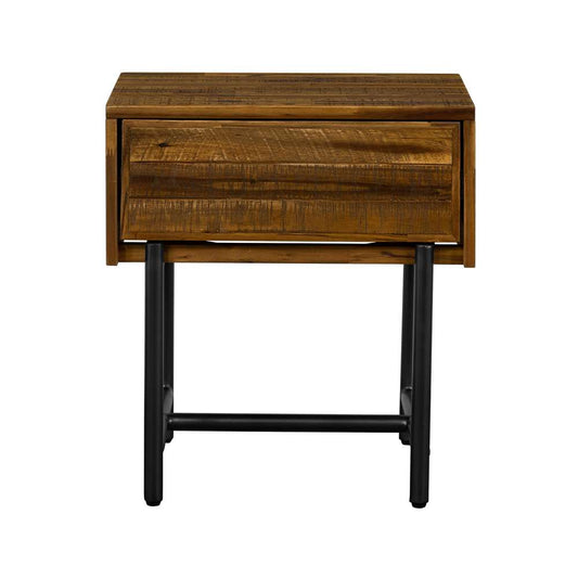 Armen Living - Cusco Rustic Acacia Single Drawer Night stand - LCCULAAC veiw 1