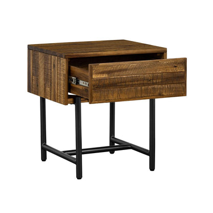 Armen Living - Cusco Rustic Acacia Single Drawer Night stand - LCCULAAC veiw 2