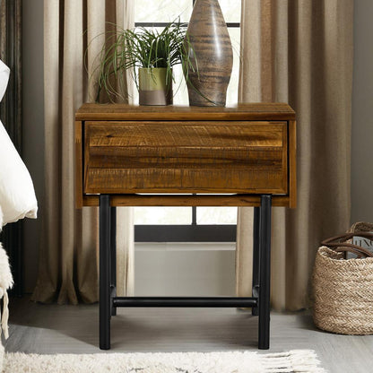 Armen Living - Cusco Rustic Acacia Single Drawer Night stand - LCCULAAC veiw 10