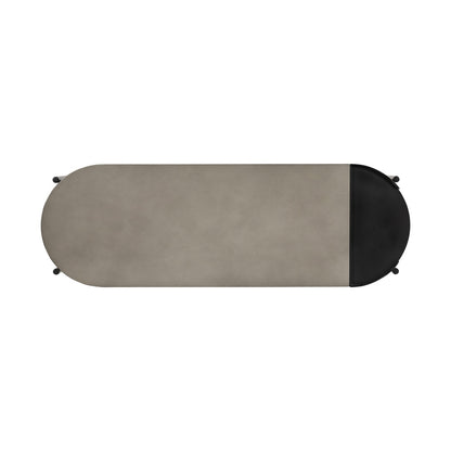 Armen Living - Dua Concrete and Black Metal Modern Console Table - LCDUCNBLCC veiw 2