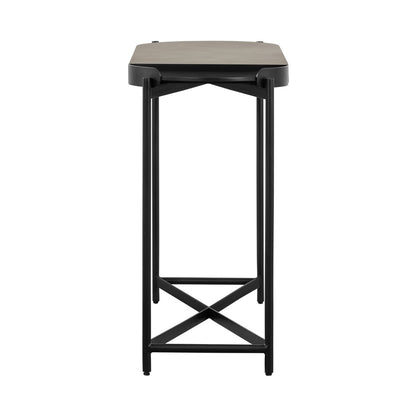 Armen Living - Dua Concrete and Black Metal Modern Console Table - LCDUCNBLCC veiw 5