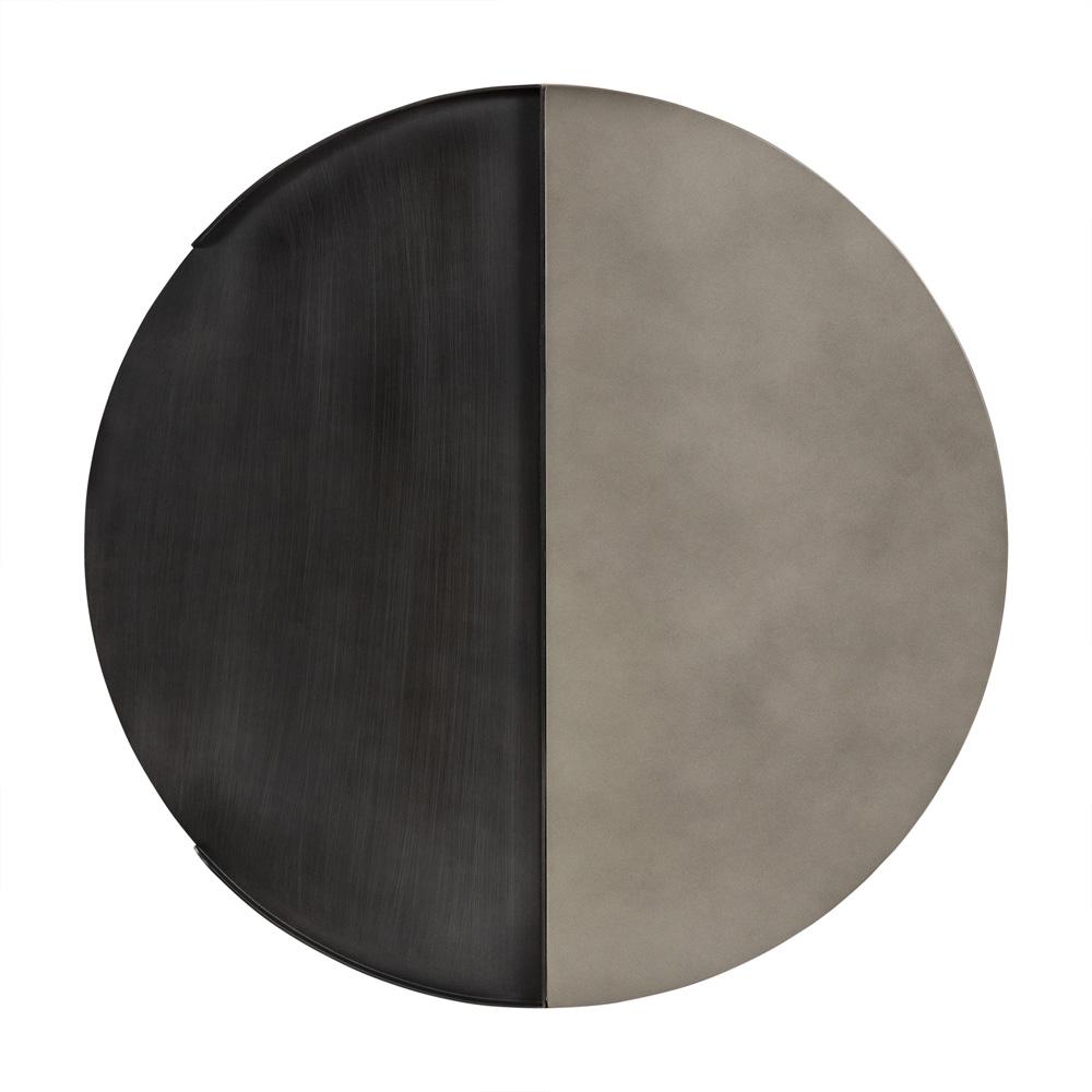 Armen Living - Dua Concrete and Metal Round Modern Coffee Table - LCDUCOBLCC veiw 5