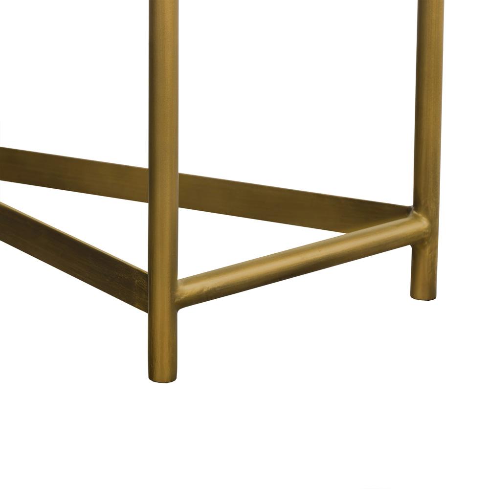 Armen Living - Dua Gray Concrete Console Table with Antique Brass - LCDUCNCC veiw 7