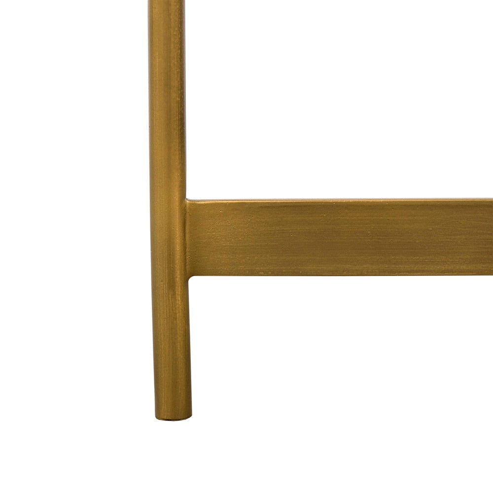 Armen Living - Dua Gray Concrete End Table with Antique Brass - LCDULACC veiw 7