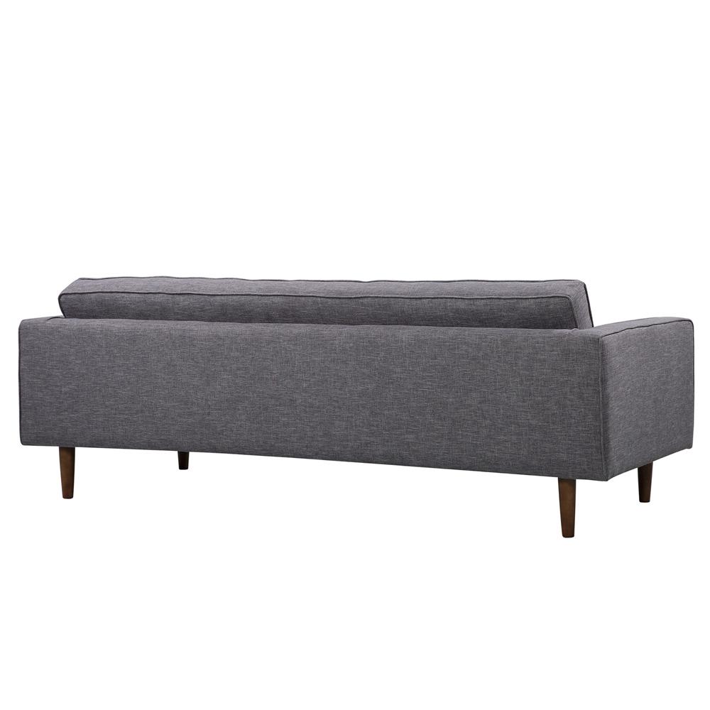 Armen Living - Element Mid-Century Modern Sofa in Dark Gray Linen and Walnut Legs - LCEL3DG veiw 3
