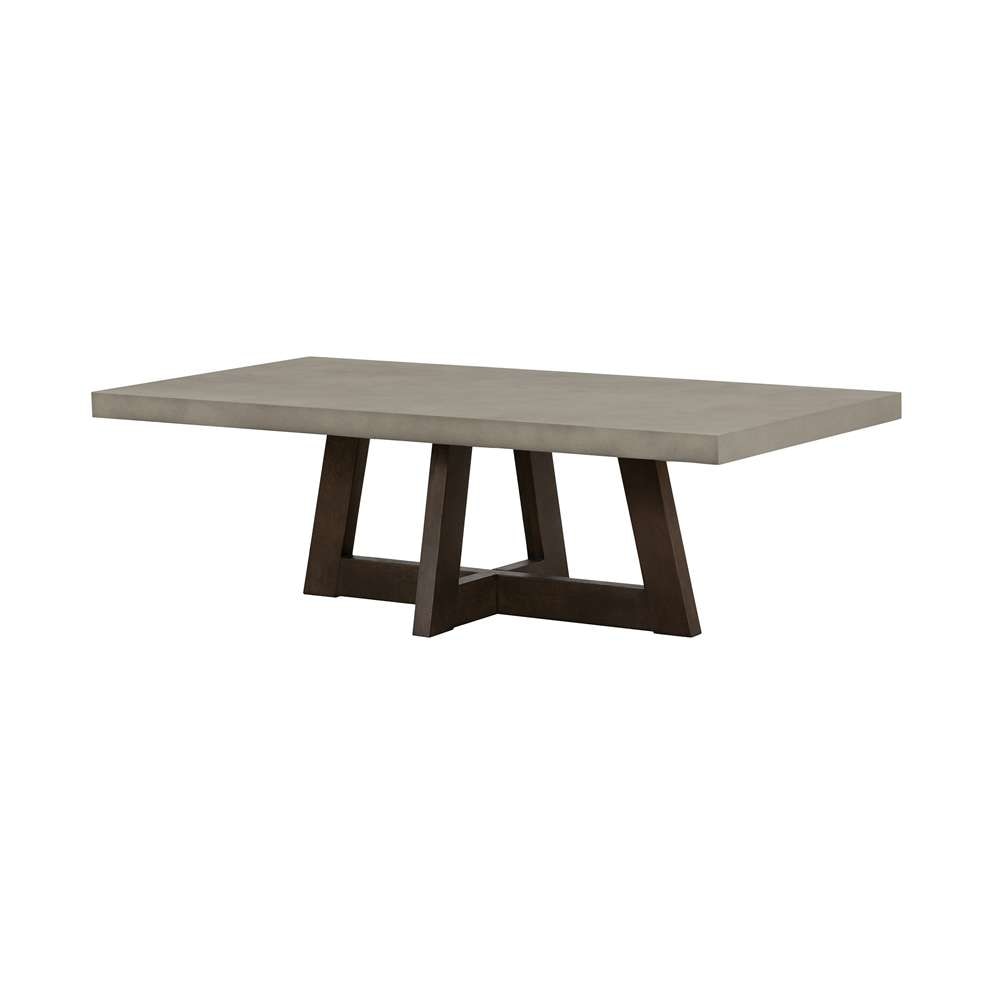 Armen Living - Elodie Gray Concrete and Dark Gray Oak Rectangle Coffee Table - LCELCOCCGR veiw 1