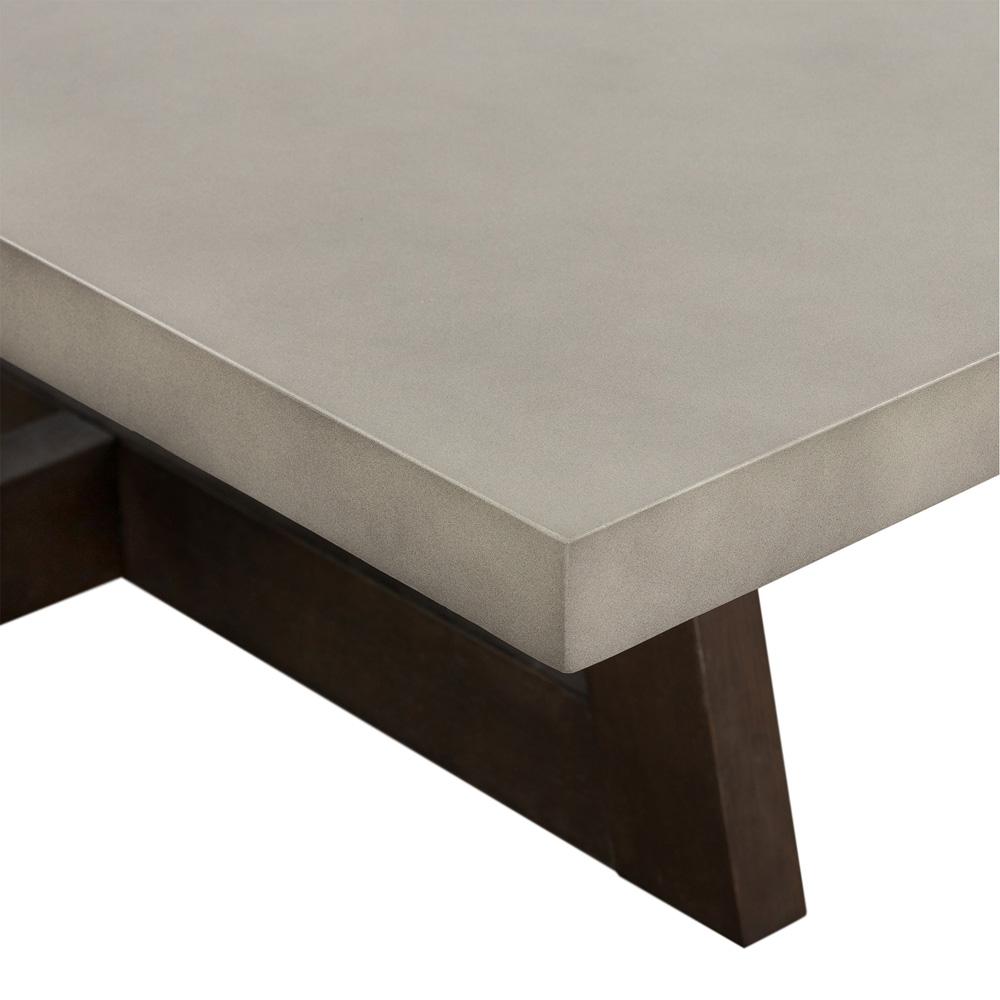 Armen Living - Elodie Gray Concrete and Dark Gray Oak Rectangle Coffee Table - LCELCOCCGR veiw 3