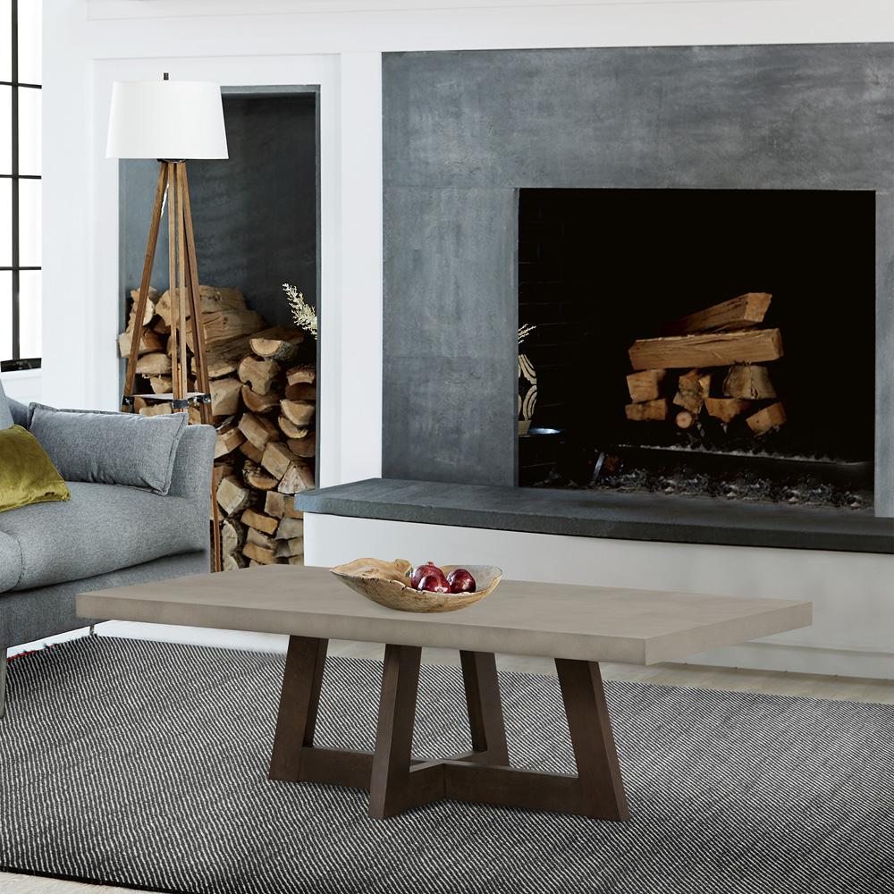 Armen Living - Elodie Gray Concrete and Dark Gray Oak Rectangle Coffee Table - LCELCOCCGR veiw 6