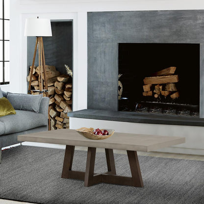 Armen Living - Elodie Gray Concrete and Dark Gray Oak Rectangle Coffee Table - LCELCOCCGR veiw 6