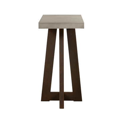 Armen Living - Elodie Gray Concrete and Dark Gray Oak Rectangle Console Table - LCELCNCCGR veiw 1