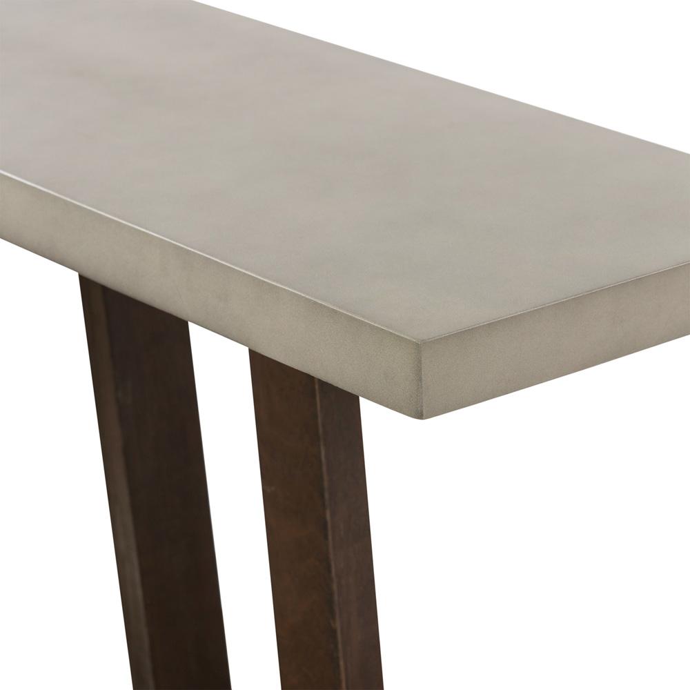 Armen Living - Elodie Gray Concrete and Dark Gray Oak Rectangle Console Table - LCELCNCCGR veiw 2