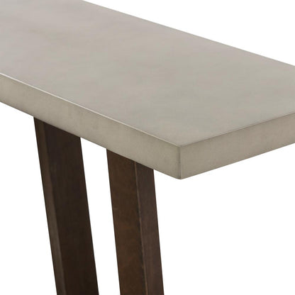 Armen Living - Elodie Gray Concrete and Dark Gray Oak Rectangle Console Table - LCELCNCCGR veiw 2