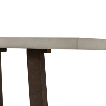 Armen Living - Elodie Gray Concrete and Dark Gray Oak Rectangle Console Table - LCELCNCCGR veiw 3