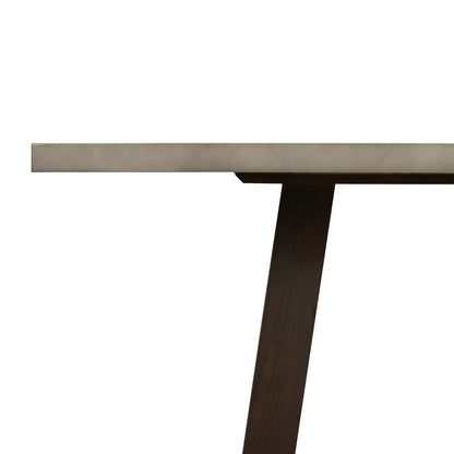 Armen Living - Elodie Gray Concrete and Dark Gray Oak Rectangle Dining Table - LCELDICCGR veiw 3