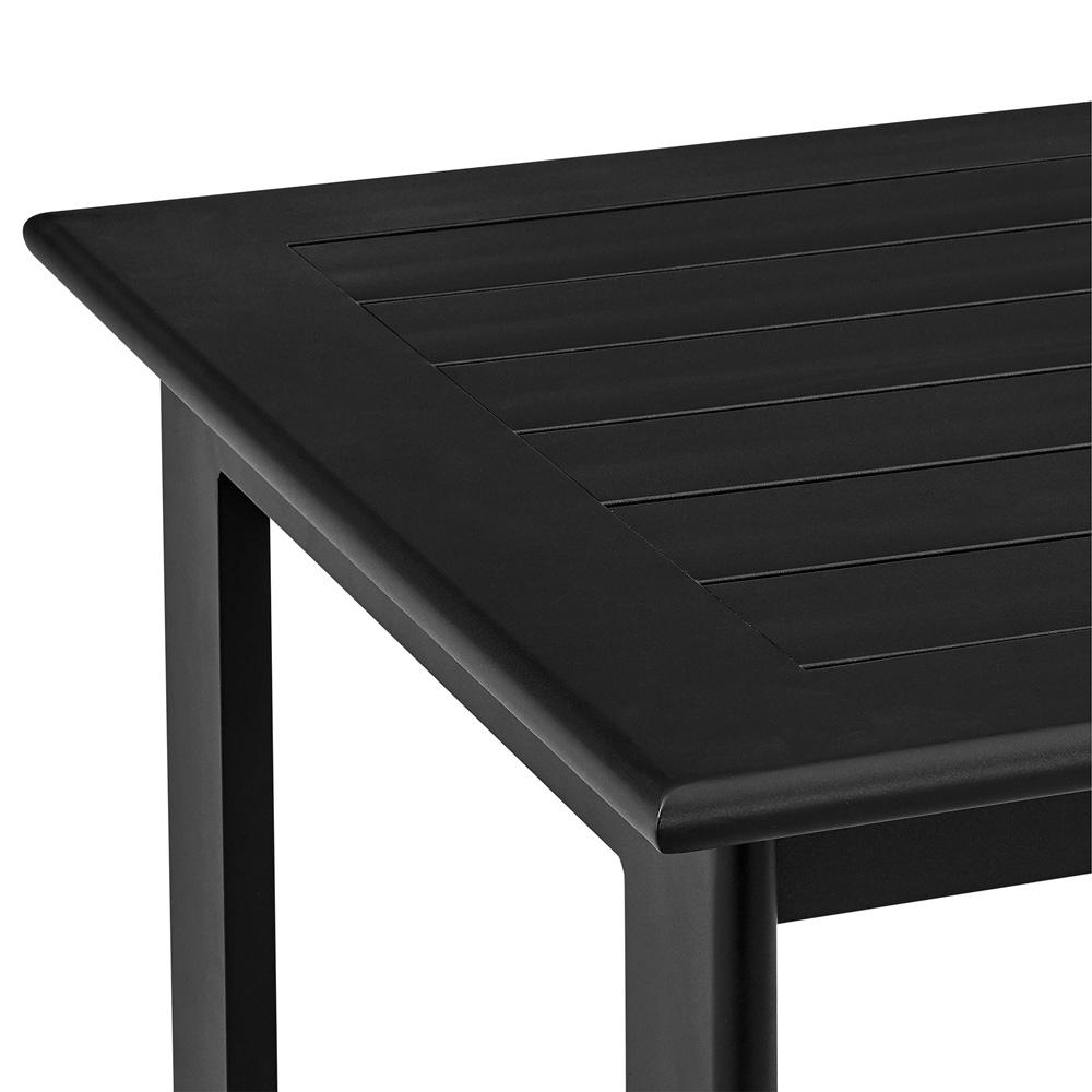 Armen Living - Encinitas Outdoor Patio 5-Piece Bar Table Set in Aluminum with Grey Cushions - SETODEN5BLGRY veiw 7