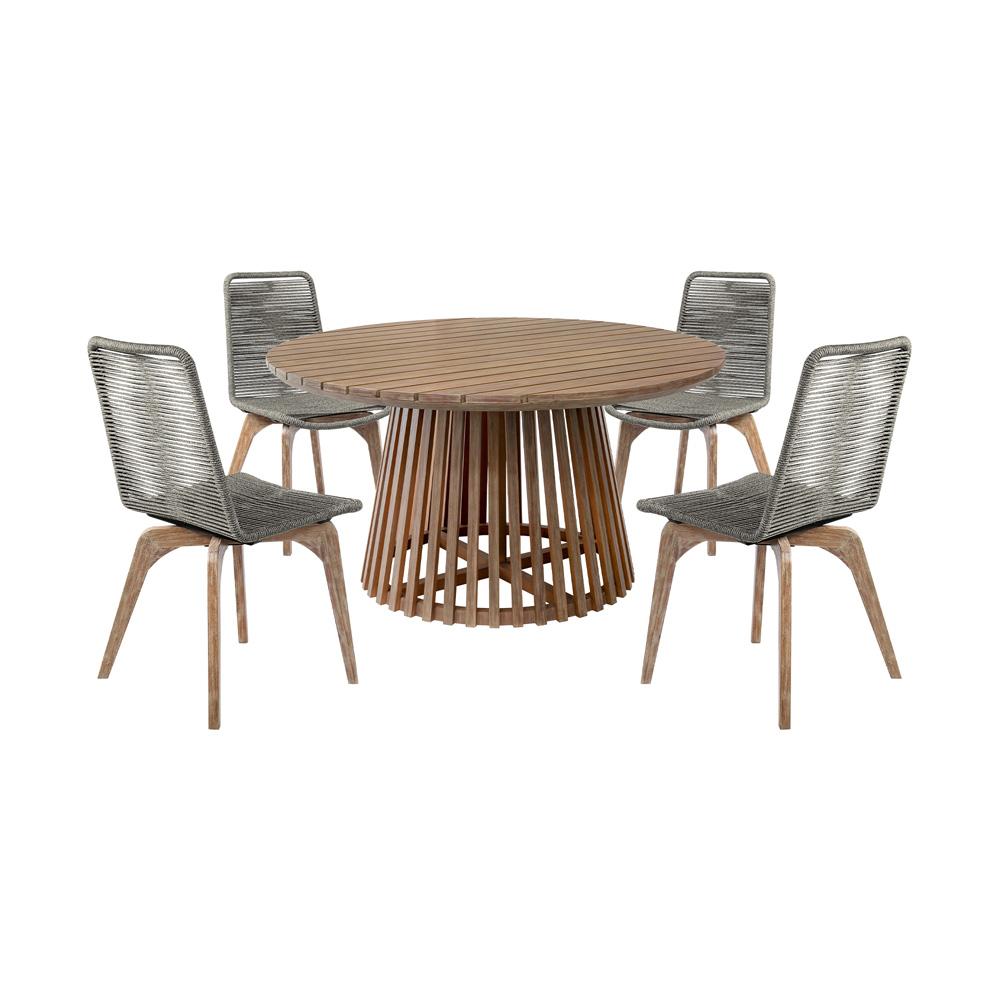 Armen Living Escondido Doris Outdoor Patio Dining Set - Thumbnail 4