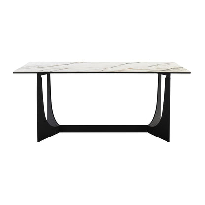 Armen Living - Esme Dining Table in Stone and Metal - LCESDIBLK veiw 2