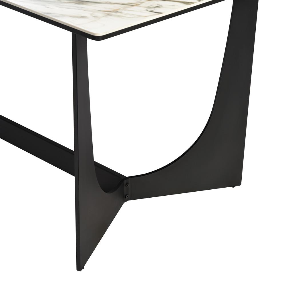 Armen Living - Esme Dining Table in Stone and Metal - LCESDIBLK veiw 4