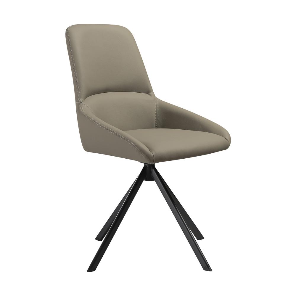 Armen Living - Esme Maverick 5 Piece Dining Set with Taupe Gray Faux Leather Chairs - SETESMV5TG veiw 2