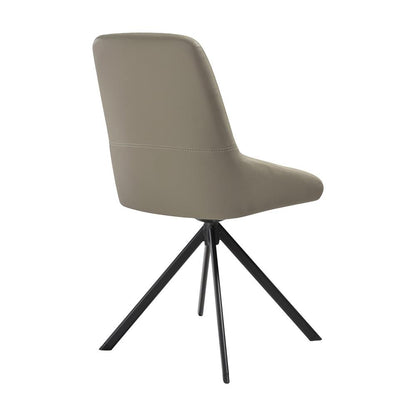 Armen Living - Esme Maverick 5 Piece Dining Set with Taupe Gray Faux Leather Chairs - SETESMV5TG veiw 3