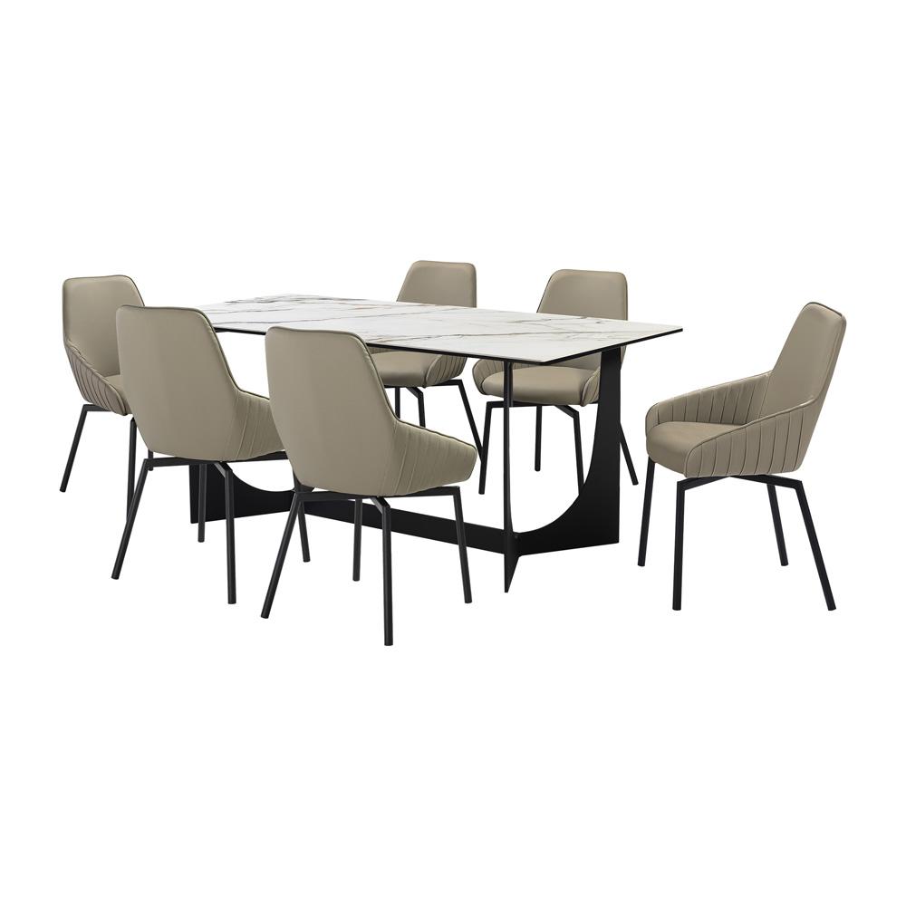 Armen Living Esme Shilo 7 Piece Dining Set