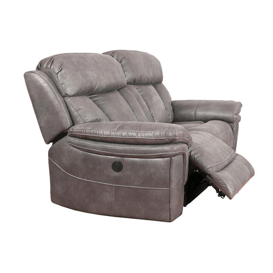 Armen Living - Estelle Power Loveseat in Gunmetal Fabric - LCES2GM veiw 2