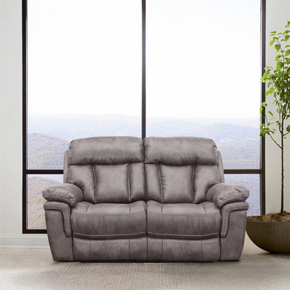 Armen Living - Estelle Power Loveseat in Gunmetal Fabric - LCES2GM veiw 8