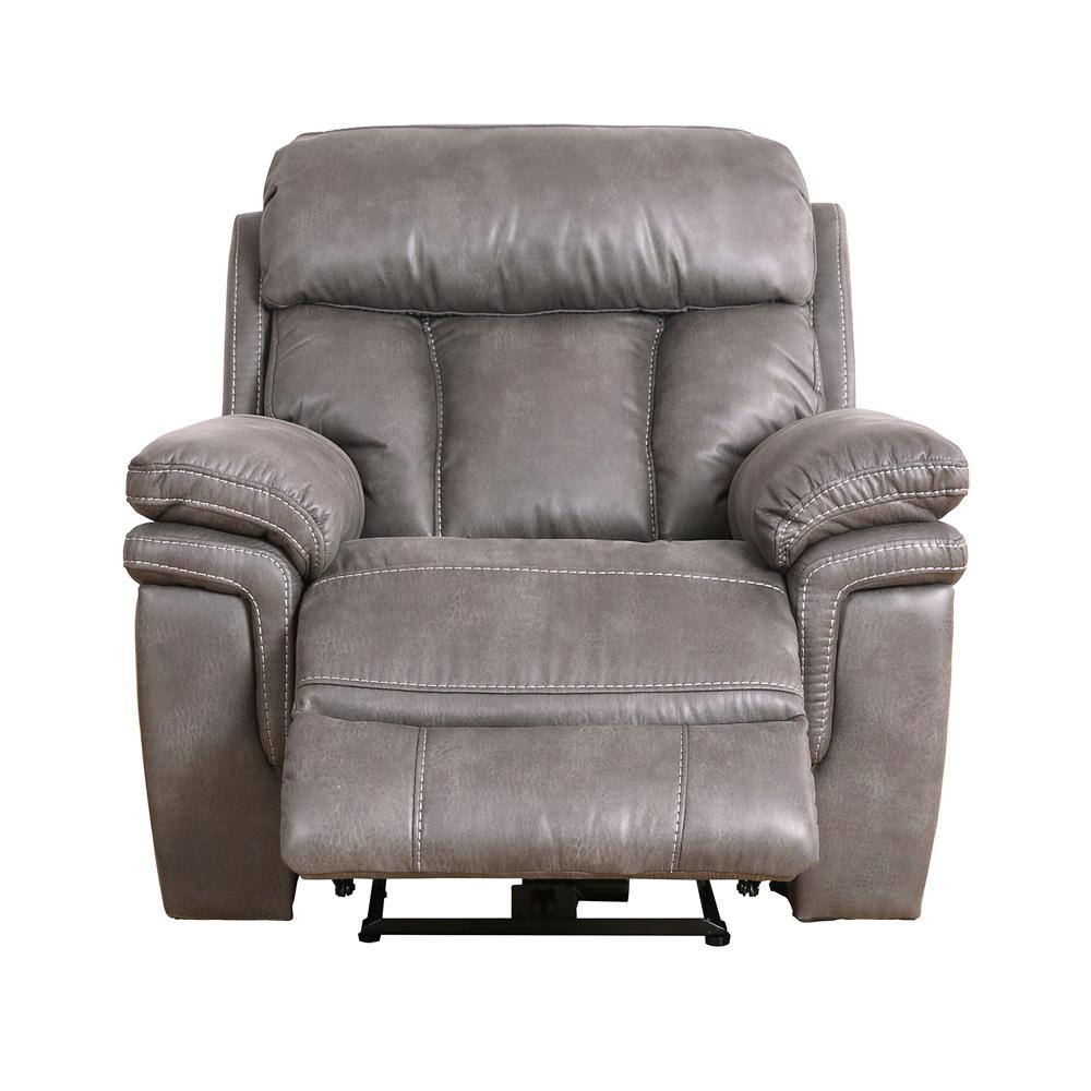 Armen Living - Estelle Power Recliner Chair in Gunmetal Fabric - LCES1GM veiw 3