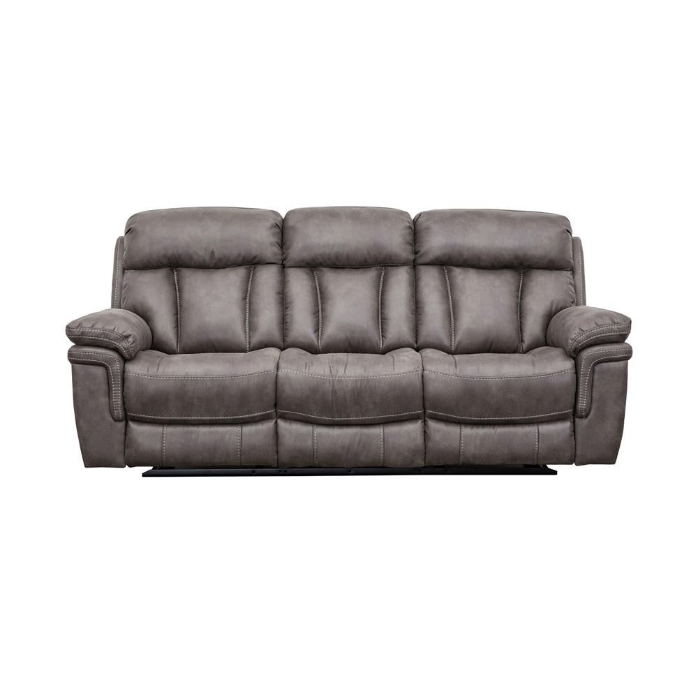 Armen Living - Estelle Power Reclining 2 Piece Sofa and Recliner Set in Gunmetal Fabric - SETESGM2PC veiw 4