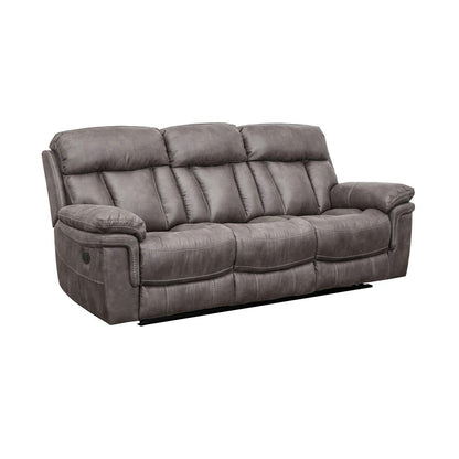 Armen Living - Estelle Power Reclining 2 Piece Sofa and Recliner Set in Gunmetal Fabric - SETESGM2PC veiw 5