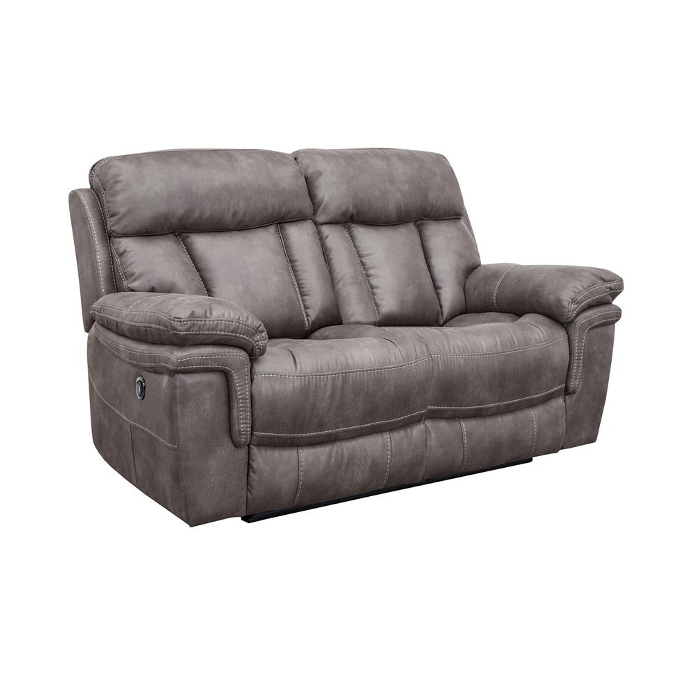 Armen Living - Estelle Power Reclining 3 Piece Living room Set in Gunmetal Fabric - SETESGM3PC veiw 6