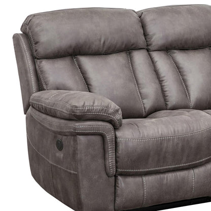 Armen Living - Estelle Power Reclining Sofa in Gunmetal Fabric - LCES3GM veiw 4