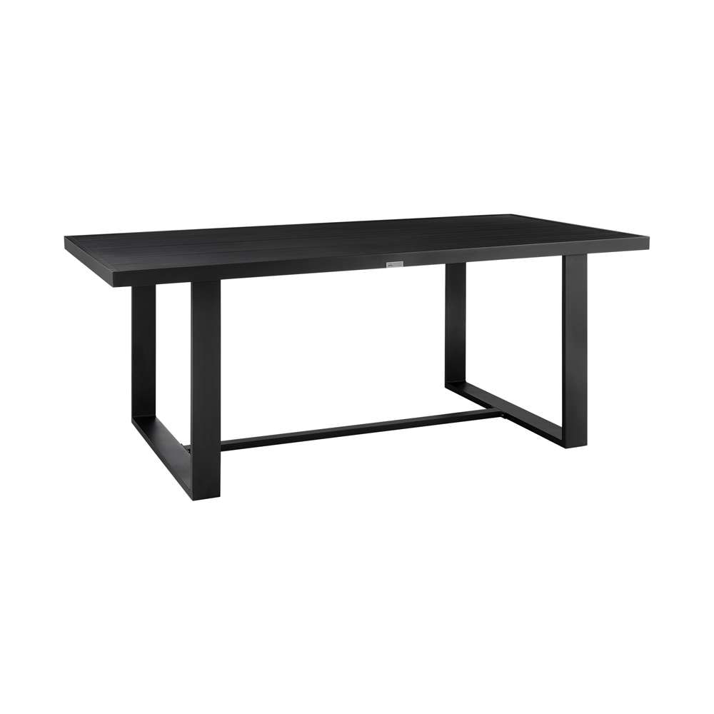 Armen Living - Felicia Outdoor Patio 5-Piece Dining Table Set in Aluminum with Grey Rope and Cushions - 840254333314 veiw 5