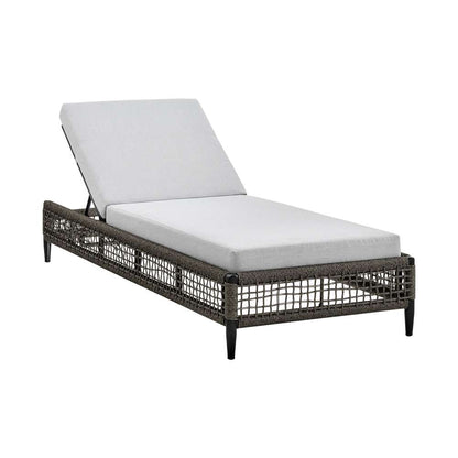 Armen Living - Felicia Outdoor Patio Adjustable Chaise Lounge Chair in Aluminum with Grey Rope and Cushions - 840254333161 veiw 1