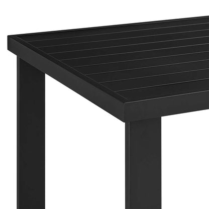 Armen Living - Felicia Outdoor Patio Counter Height Dining Table in Black Aluminum - 840254332584 veiw 3