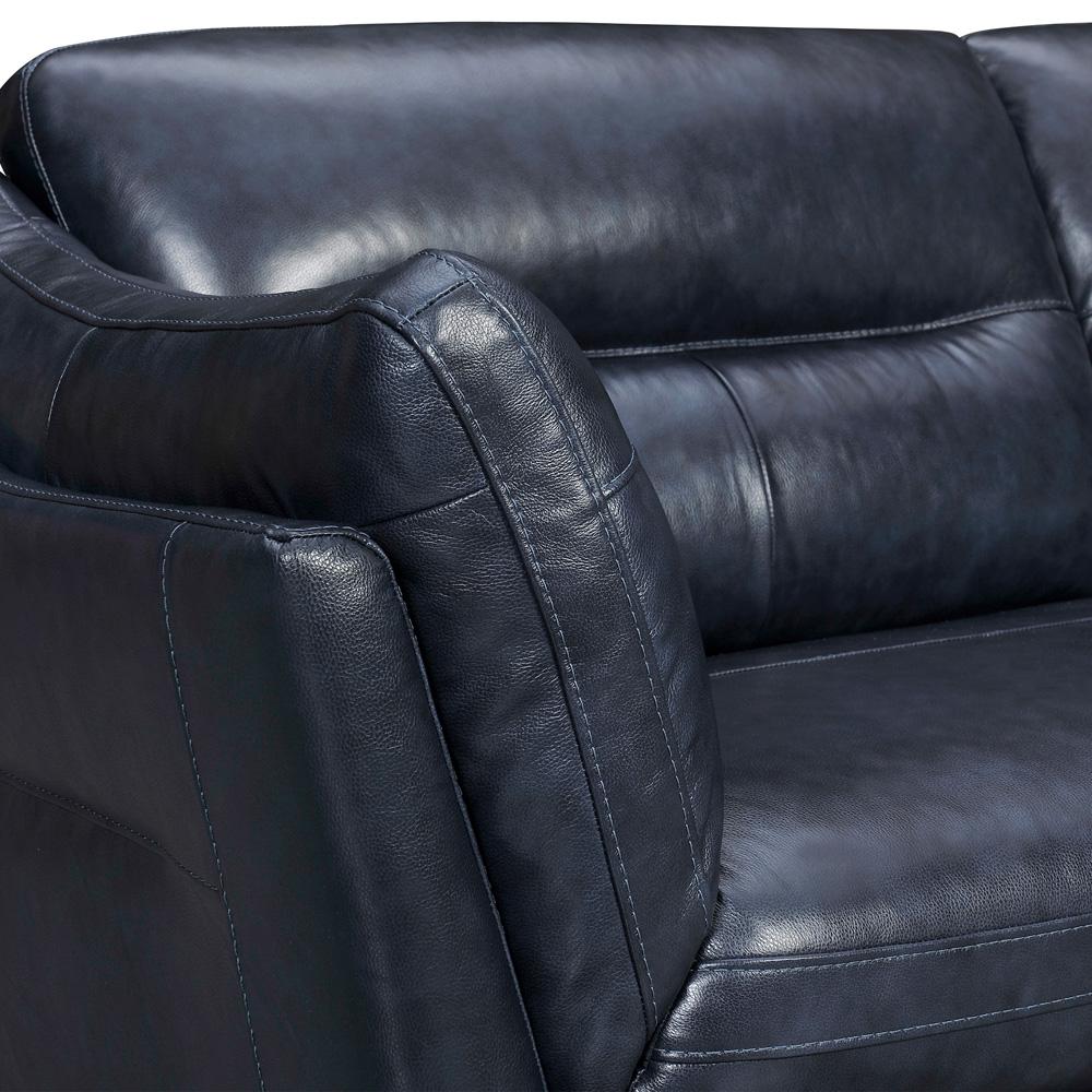 Armen Living - Franz 87in Modern Blue Genuine Leather Sofa - LCFR3MBLU veiw 4