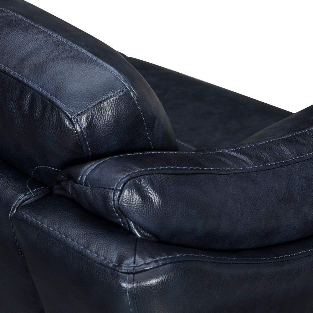 Armen Living - Franz 87in Modern Blue Genuine Leather Sofa - LCFR3MBLU veiw 5