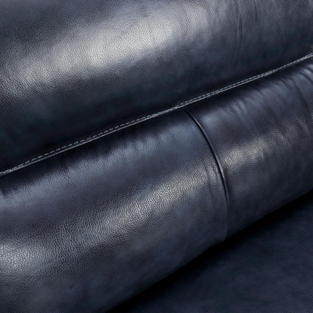 Armen Living - Franz 87in Modern Blue Genuine Leather Sofa - LCFR3MBLU veiw 6