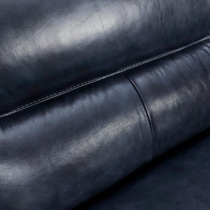 Armen Living - Franz 87in Modern Blue Genuine Leather Sofa - LCFR3MBLU veiw 6