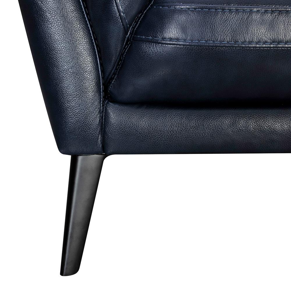 Armen Living - Franz 87in Modern Blue Genuine Leather Sofa - LCFR3MBLU veiw 7