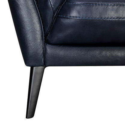 Armen Living - Franz 87in Modern Blue Genuine Leather Sofa - LCFR3MBLU veiw 7