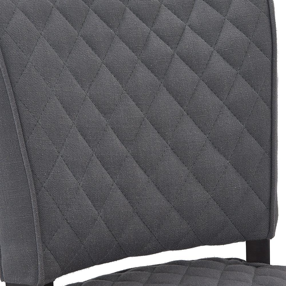 Armen Living - Gia 26in Counter Height Swivel Grey Fabric and Espresso Wood Bar Stool - LCGIBAESGR26 veiw 7