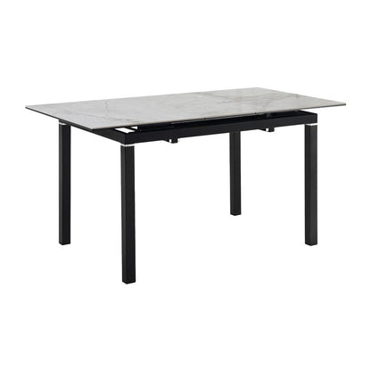 Armen Living - Giana Extendable Dining Table in Stone and Metal - LCGIDIGRBLK veiw 1