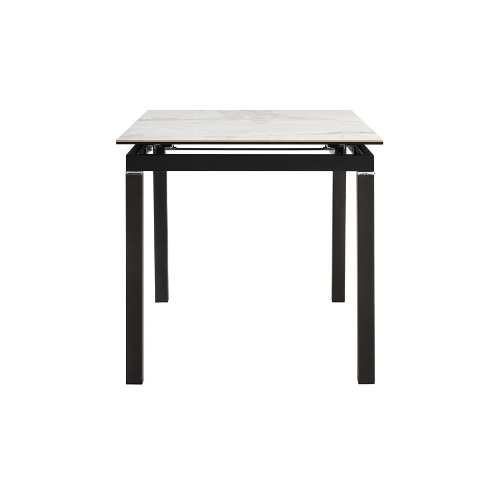 Armen Living - Giana Extendable Dining Table in Stone and Metal - LCGIDIGRBLK veiw 4