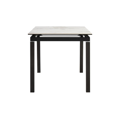 Armen Living - Giana Extendable Dining Table in Stone and Metal - LCGIDIGRBLK veiw 4