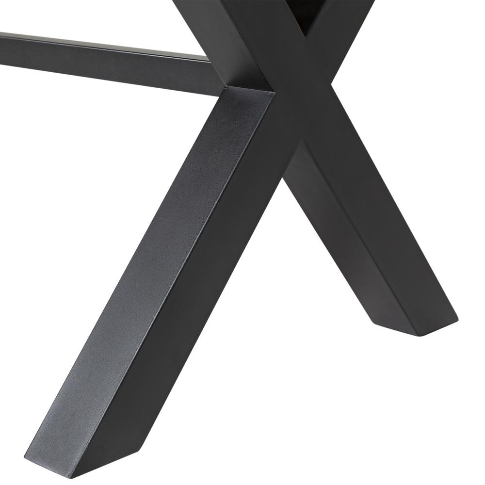 Armen Living - Glendora Tutti Frutti Outdoor Patio 5 Piece Live Edge Dining Set in Eucalyptus Wood Gray Rope and Cushions - SETODTF5GRY veiw 7