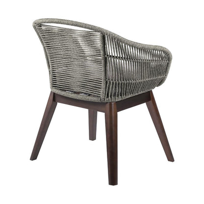 Armen Living - Glendora Tutti Frutti Outdoor Patio 7 Piece Live Edge Dining Set in Eucalyptus Wood Gray Rope and Cushions - SETODTF7GRY veiw 3