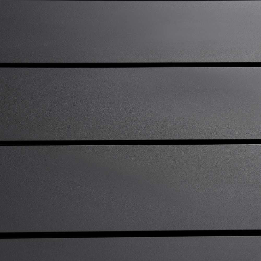 Armen Living - Grand Black Aluminum Outdoor Round Conversation Table with Wicker Shelf - 840254332744 veiw 5