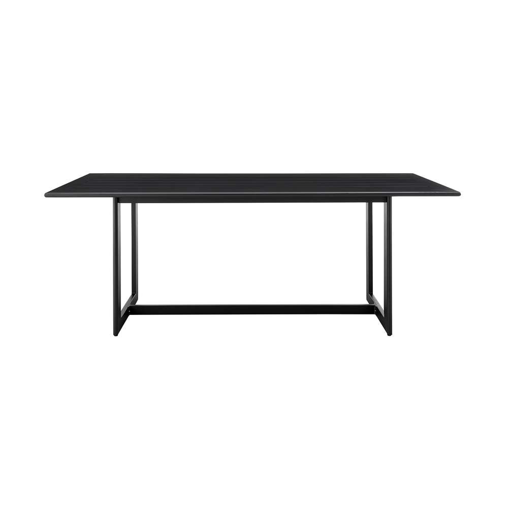 Armen Living - Grand Outdoor Patio 5-Piece Dining Table Set in Aluminum with Grey Cushions - 840254333260 veiw 4