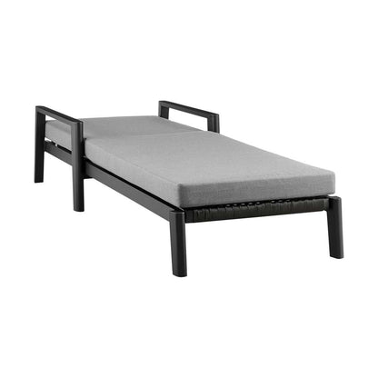 Armen Living - Grand Outdoor Patio Adjustable Chaise Lounge Chair in Aluminum with Grey Cushions - 840254332713 veiw 6